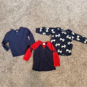 Set of 3 Hanna Andersson 3T long sleeve bundle Kids Navy Long Sleeve Shirt